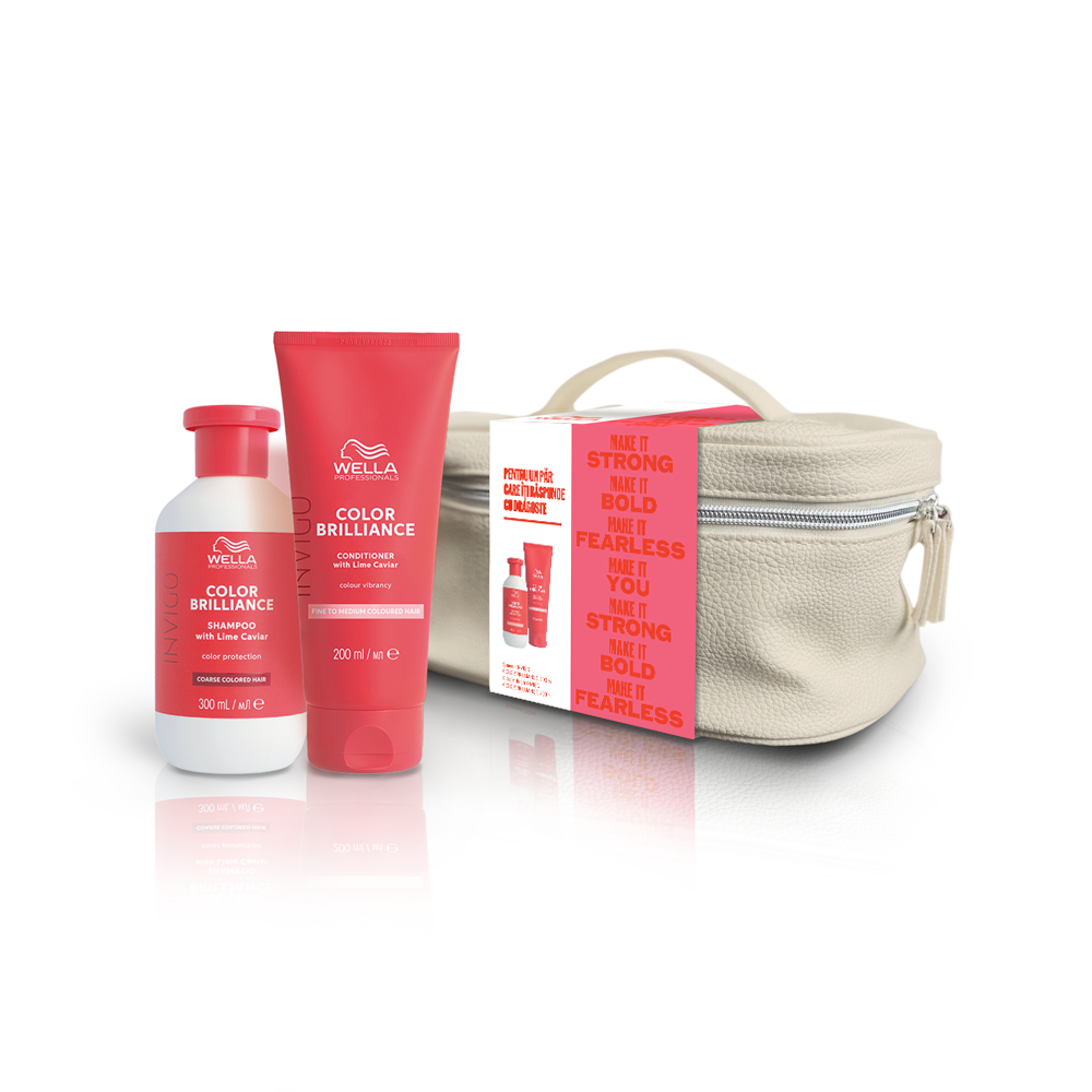 Wella Professionals Invigo Color Brilliance Set Sampon 300ml + Balsam 200ml + Pouch