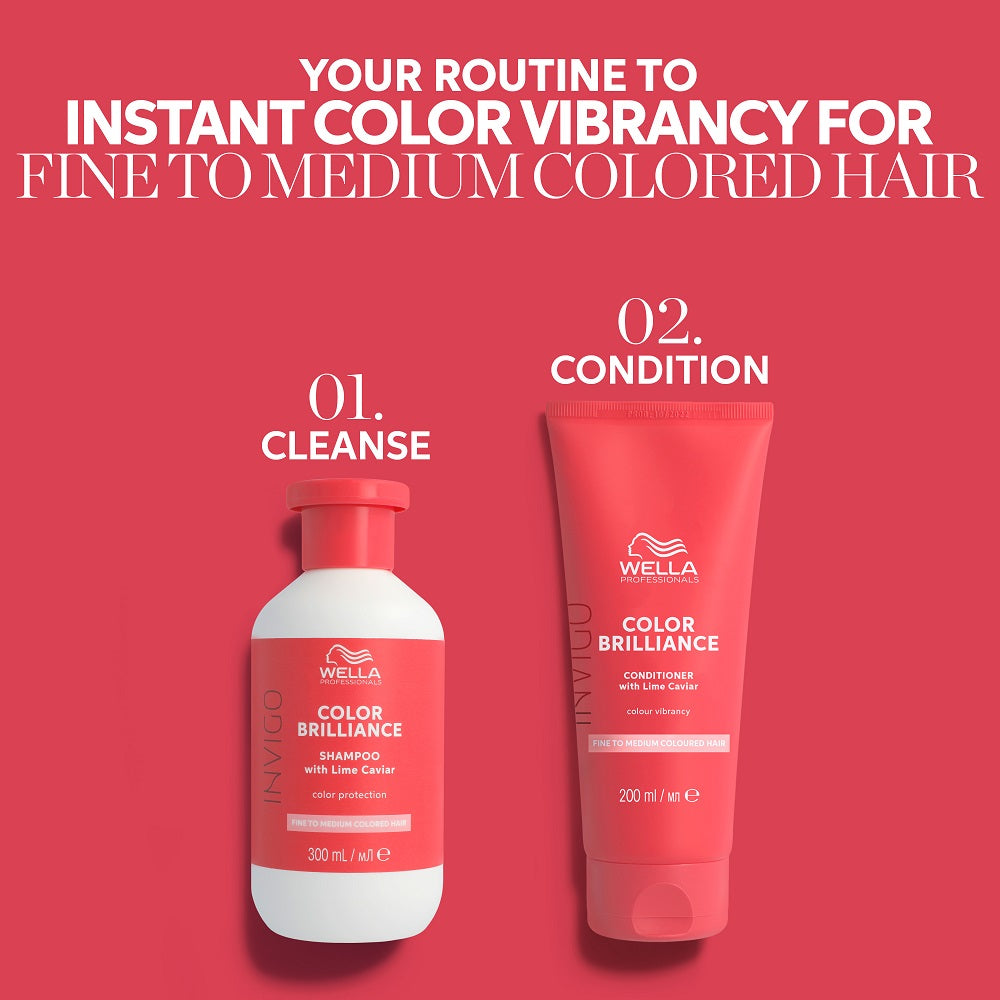 Wella Professionals Invigo Color Brilliance Set Sampon 300ml + Balsam 200ml + Pouch