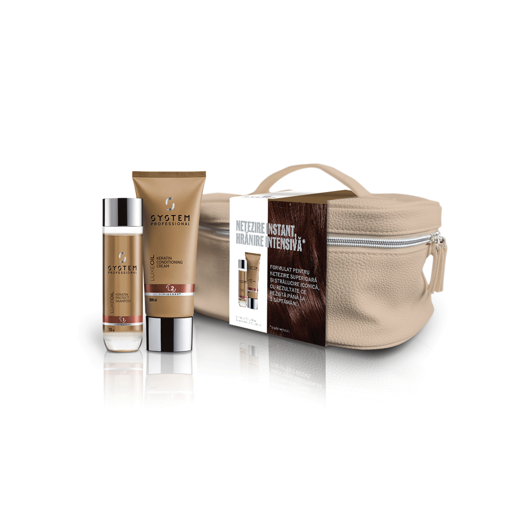 System Professional LuxeOil Set - Sampon 250ml + Balsam 200ml + Pouch