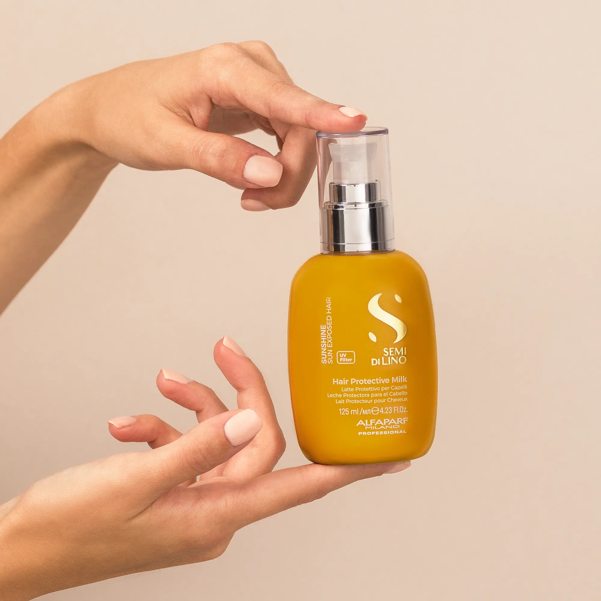 Alfaparf Milano Semi Di Lino Sunshine Protective Milk 125ml - Spray Leave-in cu Protectie Solara