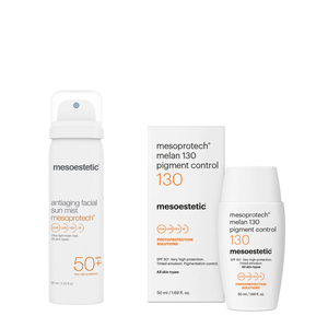 Set Mesoestetic Spray Antiaging SPF 50+ 60ml si Protectie Solara SPF 130 50ml