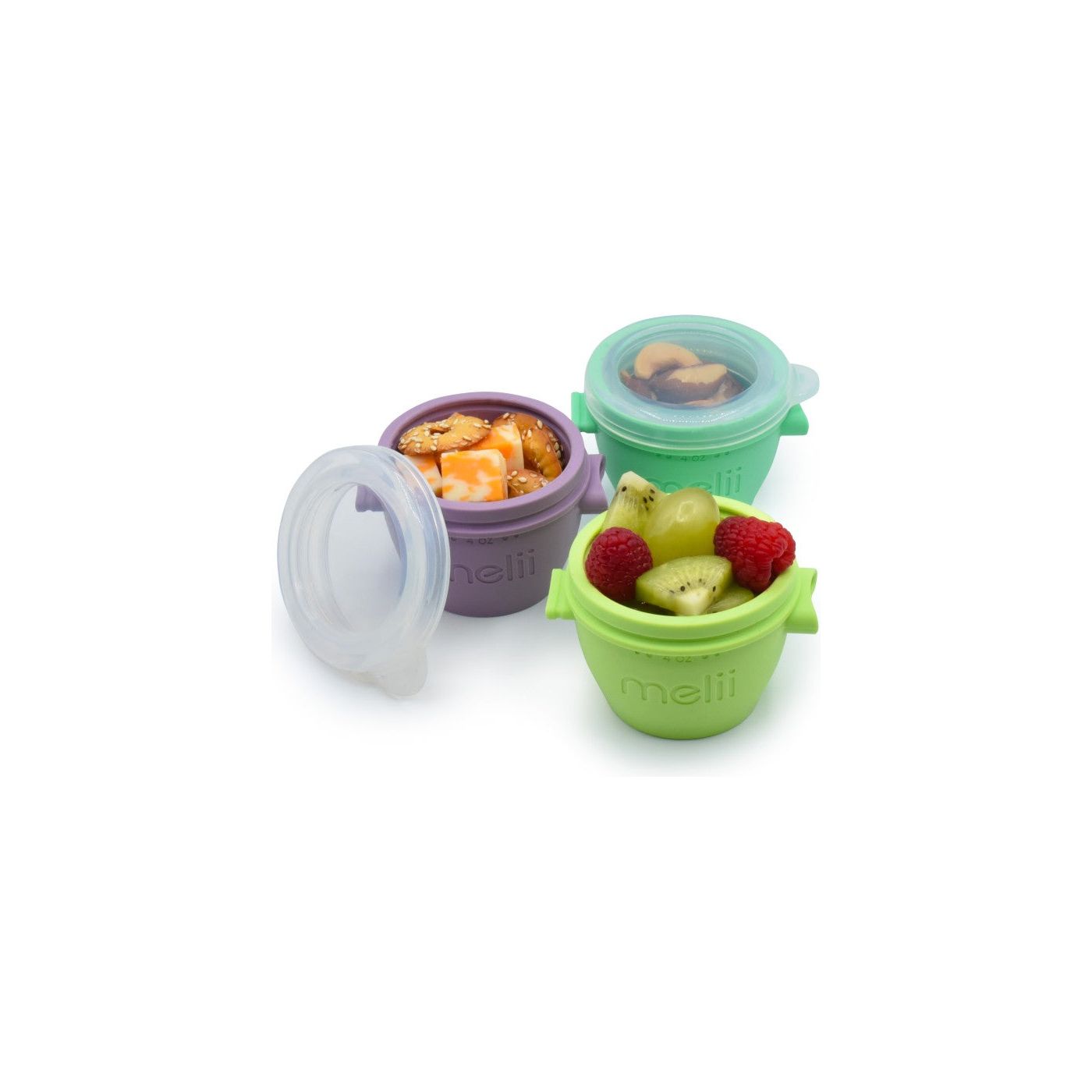 Melii Set 4 Recipiente Silicon Snap and Go 4x177ml