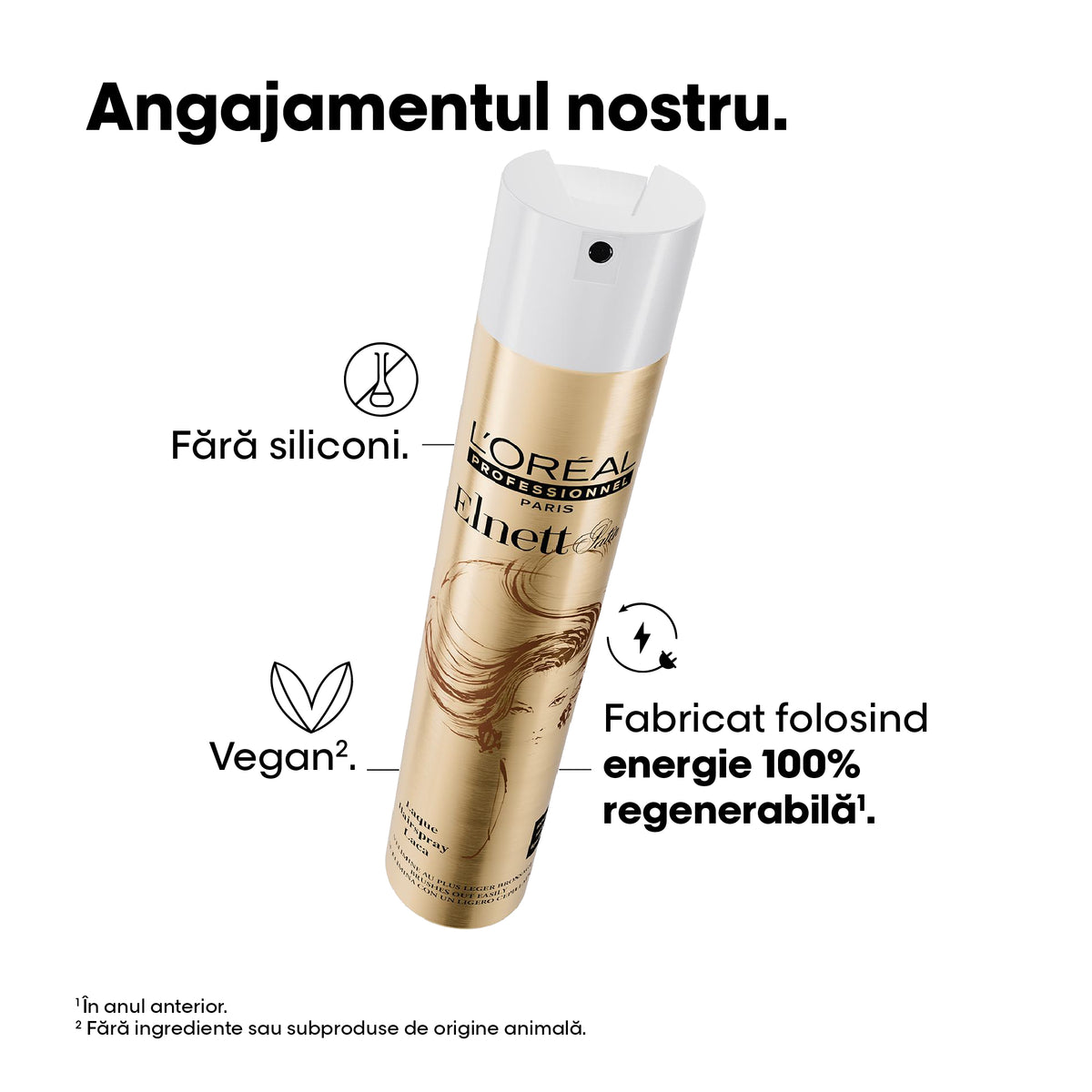 L’Oreal Professionnel Elnett Satin Forte 500ml - Fixativ Cu Fixare Puternica
