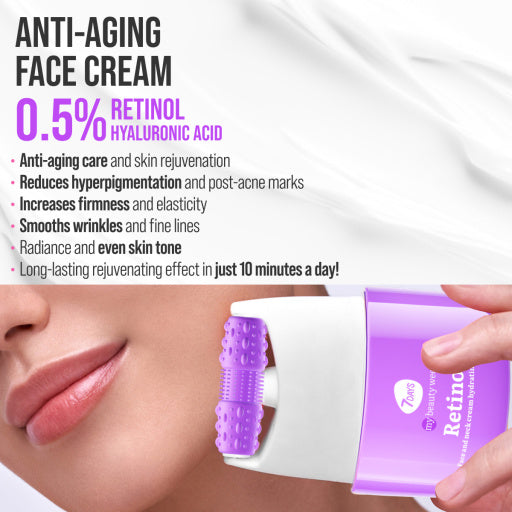 7DAYS Crema de Fata My Beauty Week Anti-Age Retinol Massager 40ml - Tratament Anti-rid
