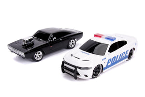 Jada Toys Fast and Furious Set Masinute RC Toyota Supra&Dodge Charger SRT