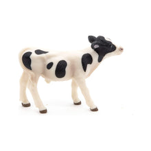 Încarcă imaginea în Galerie, Papo Prietenii de la Ferma Figurina Vitel Alb cu Negru
