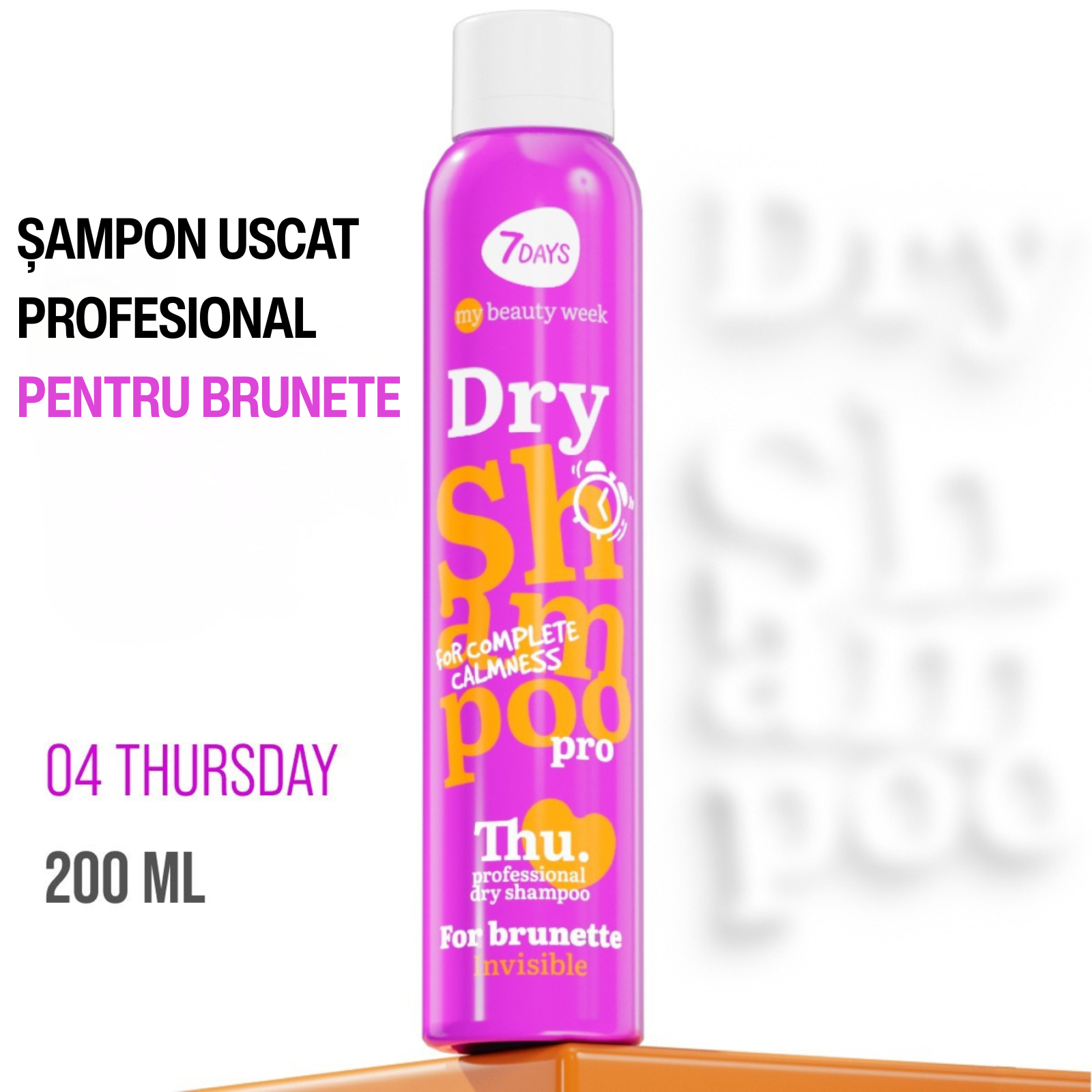 7DAYS Sampon Uscat My Beauty Week Brunette Invisible 200ml