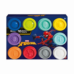 As Set 10 Borcanase de Plastilina Spiderman in Ambalaj de Carton