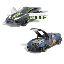 Încarcă imaginea în Galerie, Hot Wheels Set 2 Masinute Metalice Pull Back Muscle And Blown si Alpha Pursuit
