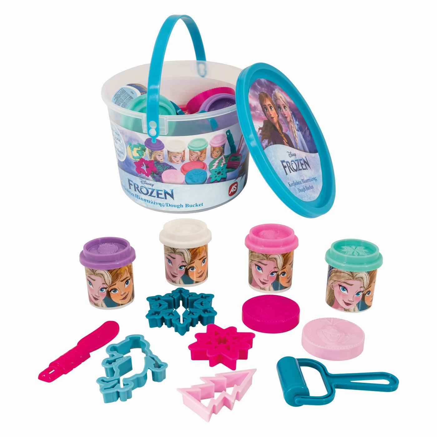 AS Galetusa cu 4 Borcanase de Plastilina si Accesorii Frozen