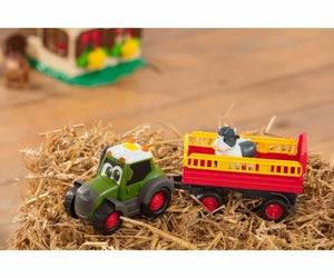 Simba Baby Tractoras cu Remorca Pentru Animale cu Figurina Vacuta