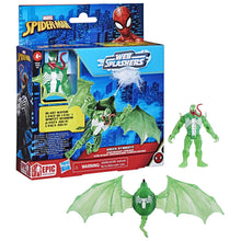 Încarcă imaginea în Galerie, Spider-Man Hasbspiderman Set Vehicul si Figurina Green Symbiote 10cm
