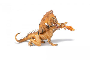 Papo Personaje Fantastice Figurina Dragon cu Doua Capete Auriu