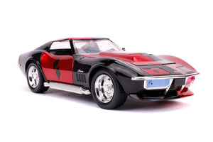 Jada Toys Masinuta din Metal Harley Quinn 1969 Chevy Corvette