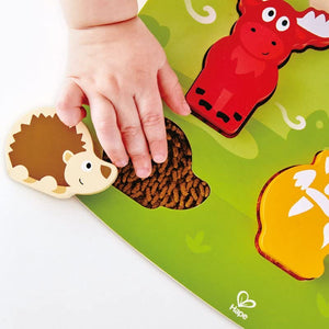 Hape Puzzle Tactil - Animalele din Padure