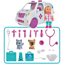 Încarcă imaginea în Galerie, Steffi Love Papusa Evi Veterinar cu Rulota Accesorizata

