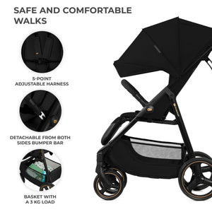 Kinderkraft Carucior Sport Trig3 Onyx Black