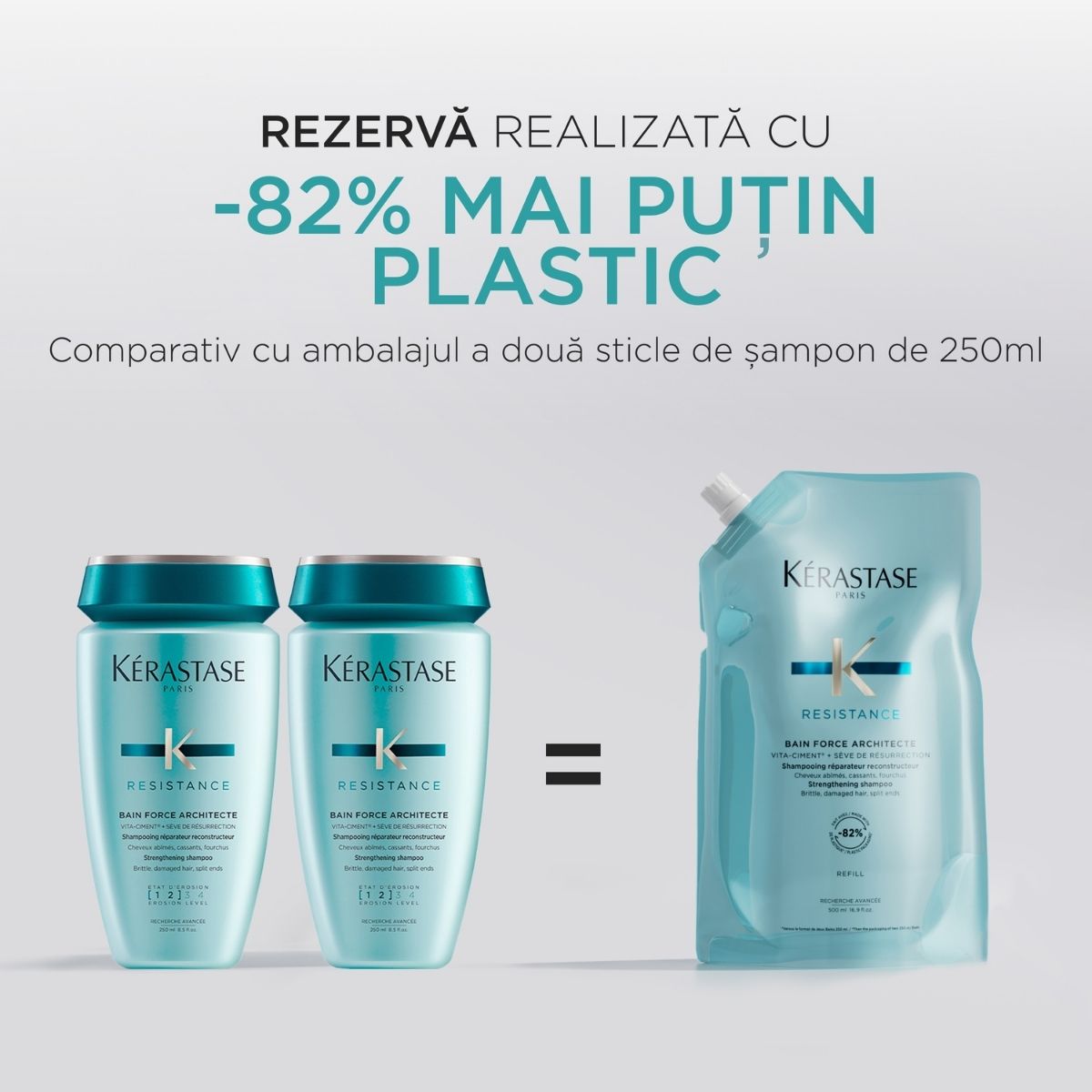 Kerastase Resistance Bain Force Architecte - Rezerva Sampon 500ml - Beauty Lounge