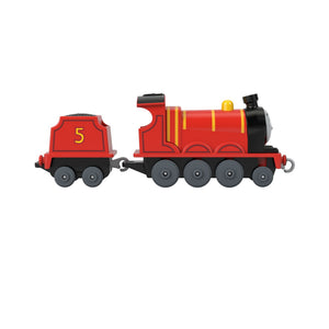 Fisher Price Thomas Locomotiva cu Vagon Push Along James