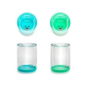 Melii Set 2 Pahare Copii Design Interior Urs Albastru and Verde