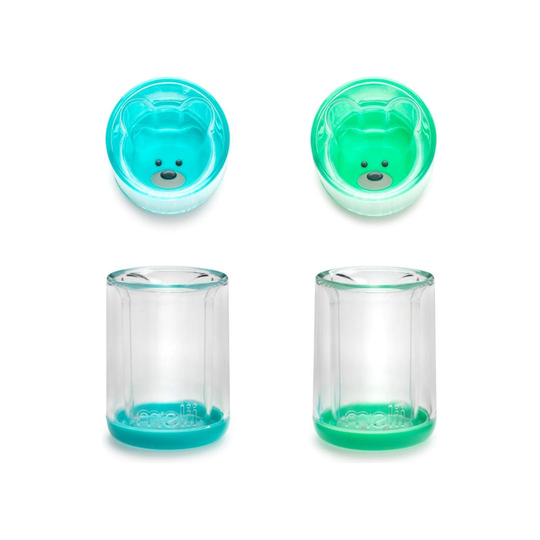 Melii Set 2 Pahare Copii Design Interior Urs Albastru and Verde