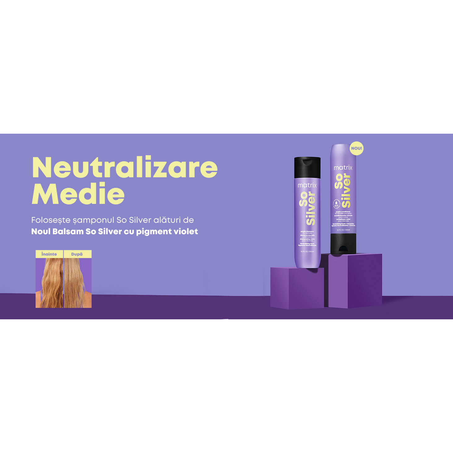 Matrix Total Results So Silver 300ml - Balsam de Par cu Pigment Violet