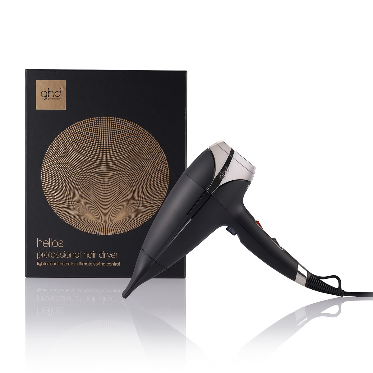 GHD Helios Hairdryer Black 2200W - Uscator de Par Profesional cu Tehnologie Aeroprecis