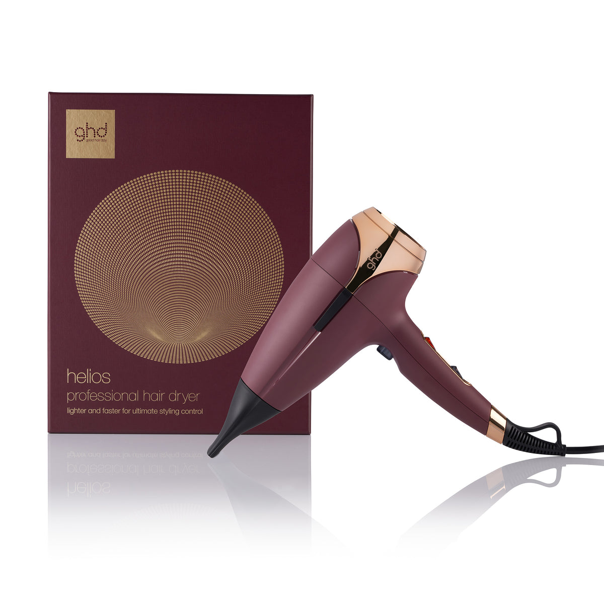 GHD Helios Hairdryer Plum - Uscator de Par Profesional 2200W cu Tehnologie Aeroprecis