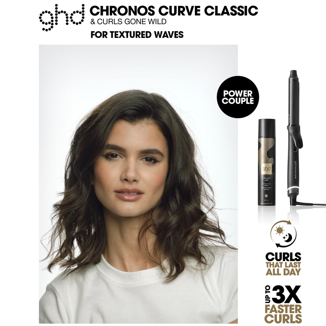 GHD Chronos Curve Classic Tong 26mm - Ondulator Profesional Pentru Bucle Definite