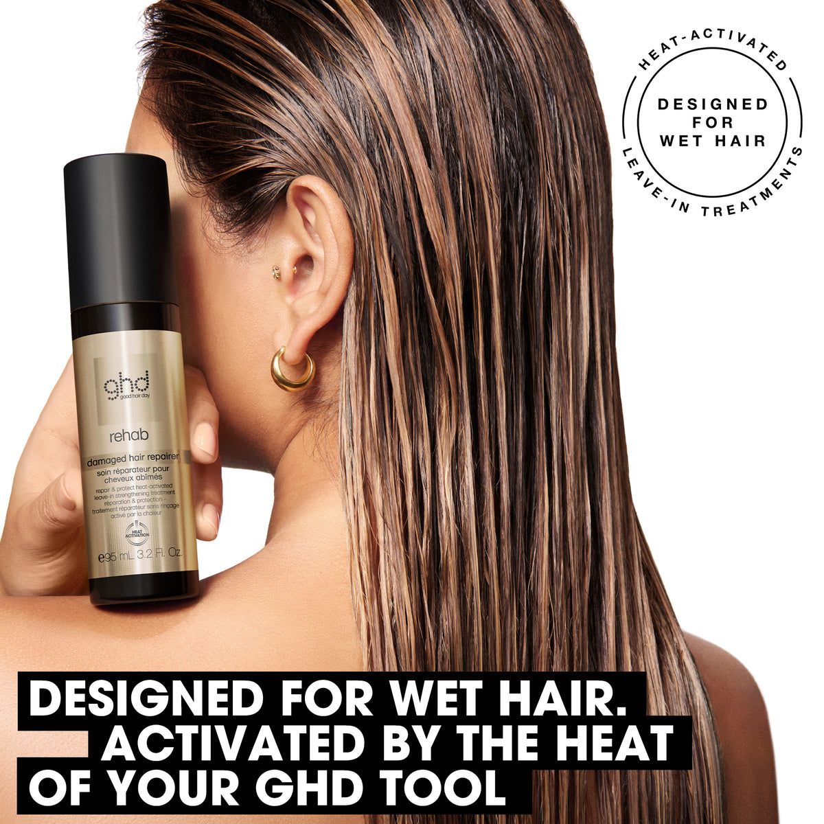 GHD Rehab Repairer Spray 95ml - Spray Profesional Leave-in Pentru Par Deteriorat