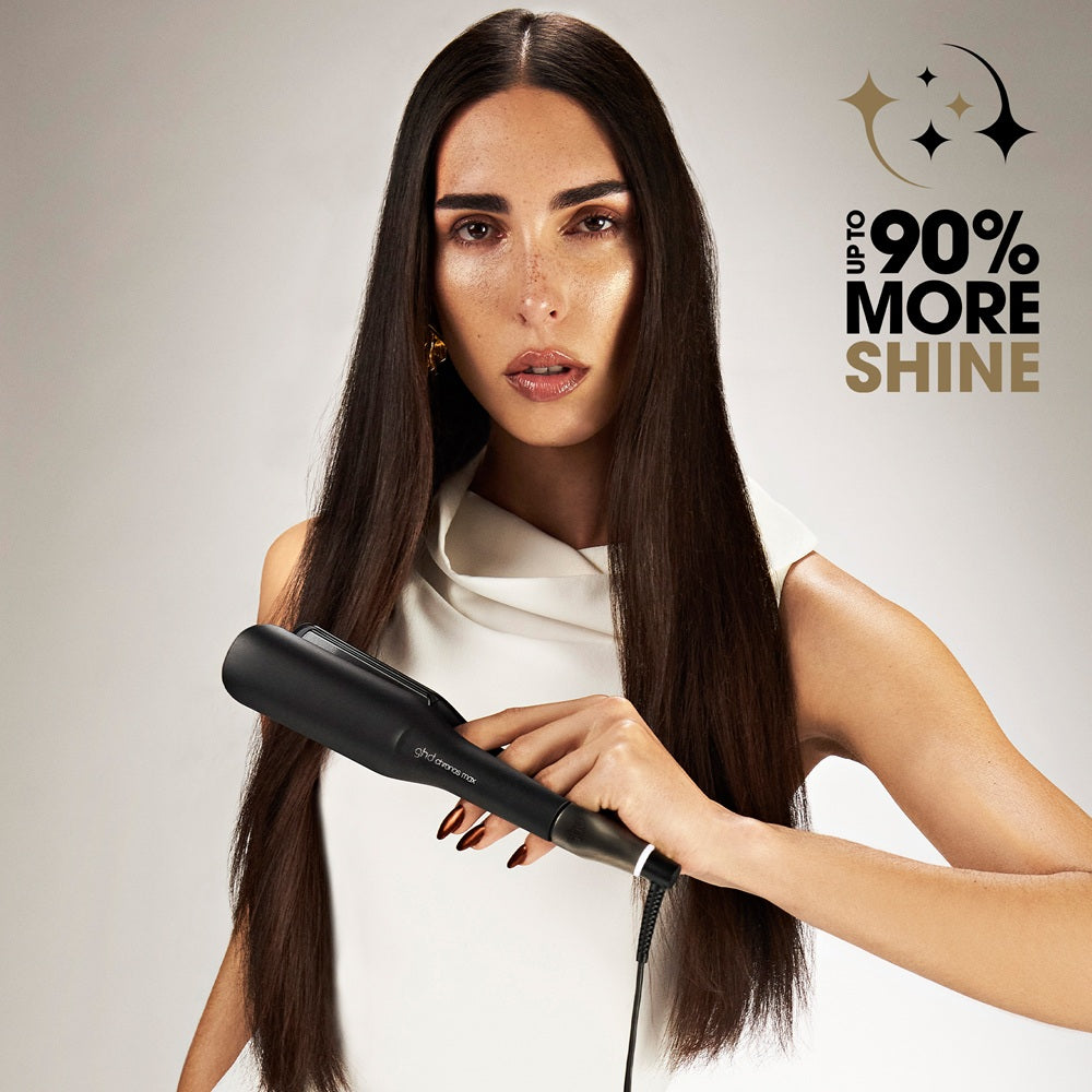 GHD Chronos Max Black Straightener - Placa Lata cu Tehnologie HD Motion Responsive