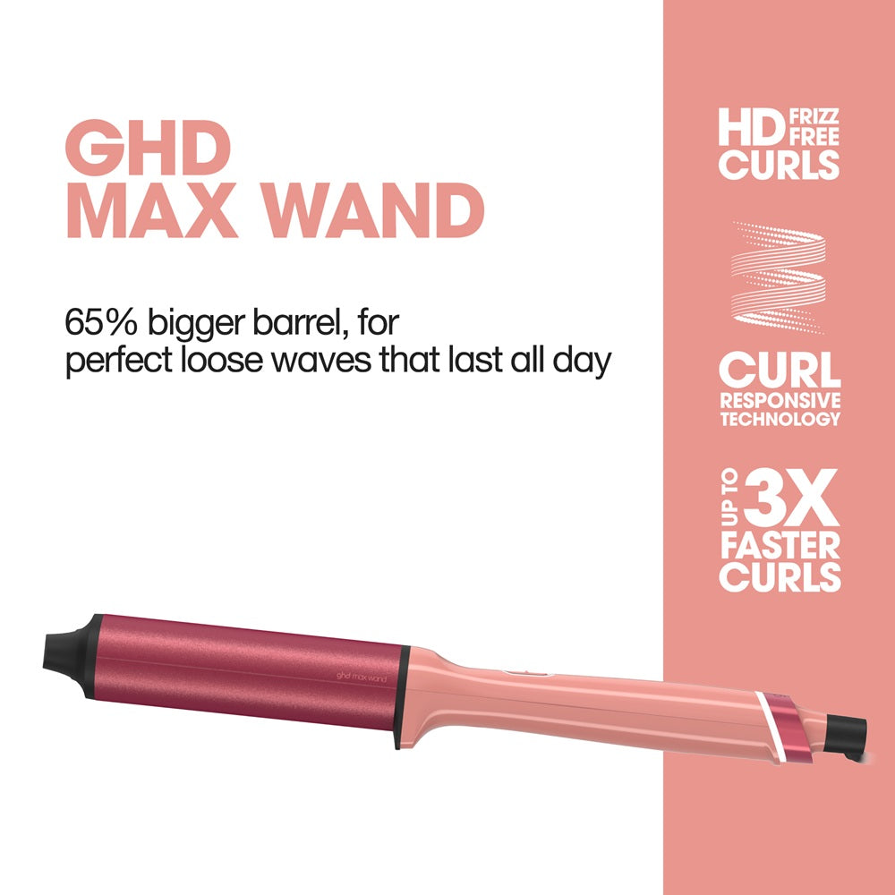 GHD Chronos Curve Max 38mm Candy Coral - Ondulator Bucle Lejere Profesionale