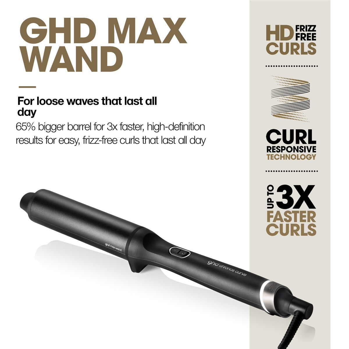 GHD Curve Classic Wand Curl Ondulator Profesional Pentru Bucle Lejere si Volum 38mm