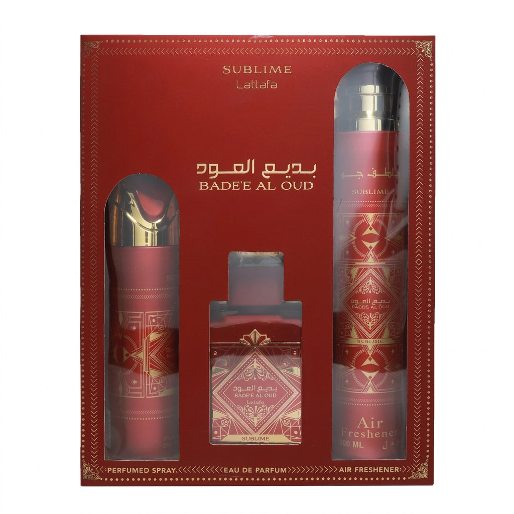 Lattafa Badee Al Oud Sublime - Set Cadou 3 Piese Unisex