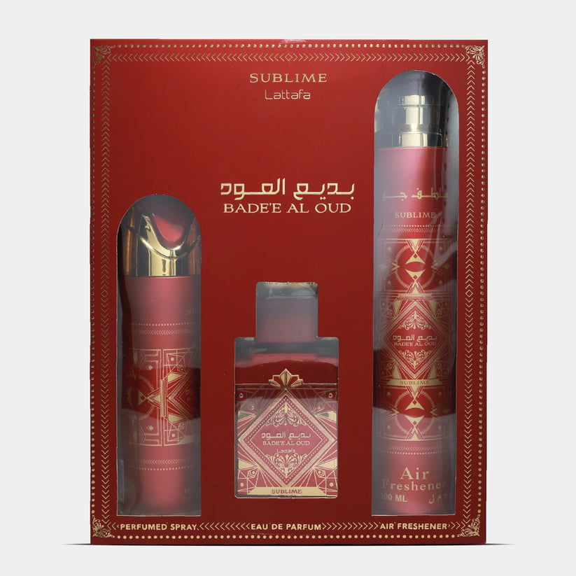 Lattafa Badee Al Oud Sublime - Set Cadou 3 Piese Unisex
