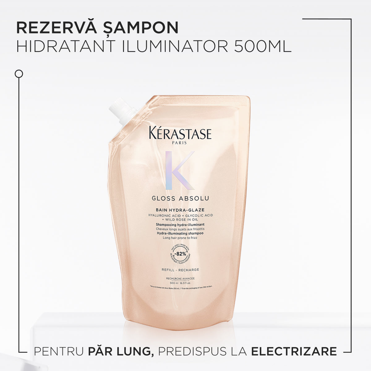 Set Kerastase Gloss Absolu – Balsam 250ml + Sampon 500ml + Ulei 45ml + Rezerva Sampon 500ml - Beauty Lounge