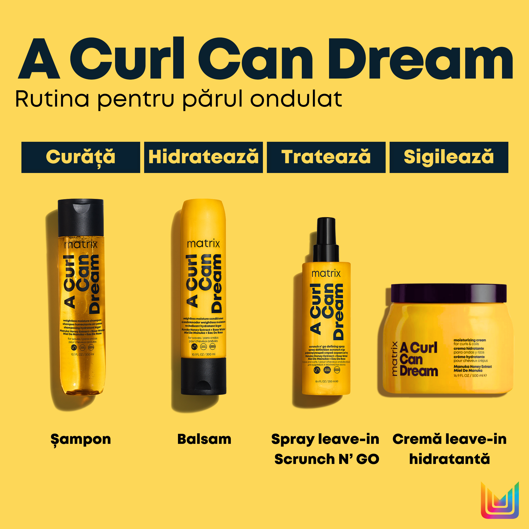 Matrix A Curl Can Dream Weightless Shampoo 300ml - Sampon Hidratant Pentru Par Ondulat