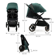 Încarcă imaginea în Galerie, Kinderkraft Carucior Sport Ultra Compact Mitzy 0-22 Kg Jade Green
