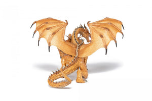 Papo Personaje Fantastice Figurina Dragon cu Doua Capete Auriu