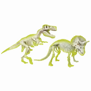 Clementoni Descopera Dinozaurul T-Rex & Triceraptor Fluo Stiinta si Joaca