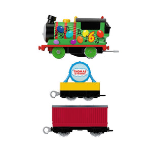 Fisher Price Thomas Locomotiva Motorizata Percy cu 2 Vagoane