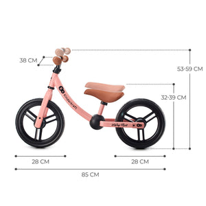 Kinderkraft Bicicleta Fara Pedale - 2Way Next Portocaliu 12Inch Rose Pink