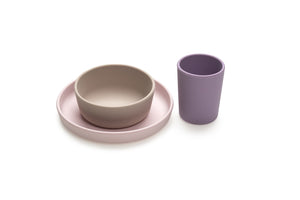 Melii Set 3 Recipiente Silicon Hrana Bebe Purple and Pink and Grey