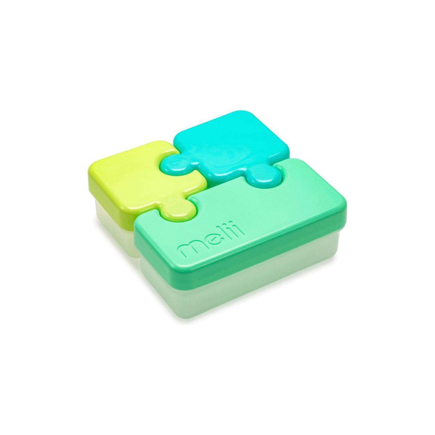 Melii Recipient Hrana Bebe Model Puzzle Albastru and Verde