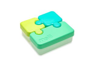 Melii Recipient Hrana Bebe Model Puzzle Albastru and Verde