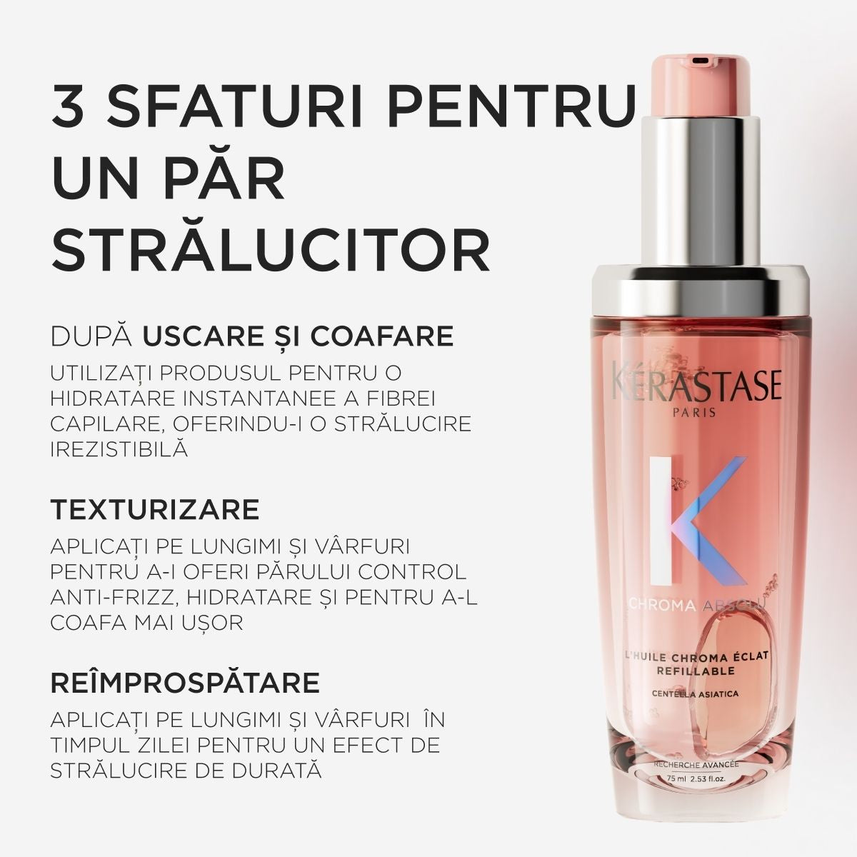 Kerastase L'Huile Chroma Eclat - Ulei Pentru Stralucire Reincarcabil 75ml - Beauty Lounge