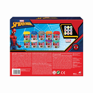 As Set 10 Borcanase de Plastilina Spiderman in Ambalaj de Carton