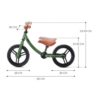 Kinderkraft Bicicleta Fara Pedale - 2Way Next Portocaliu 12Inch Light Green