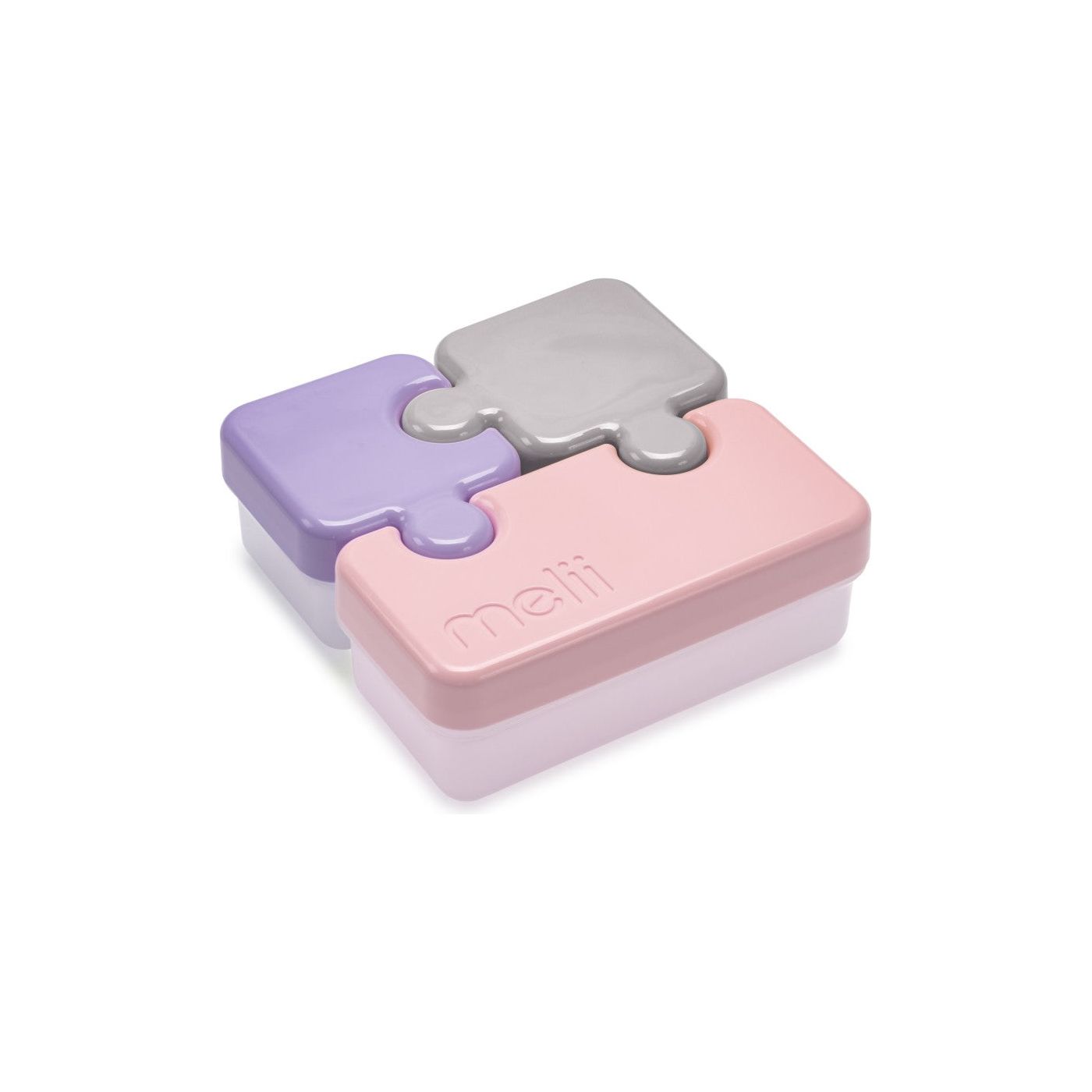 Melii Recipient Hrana Bebe Model Puzzle Gri and Mov