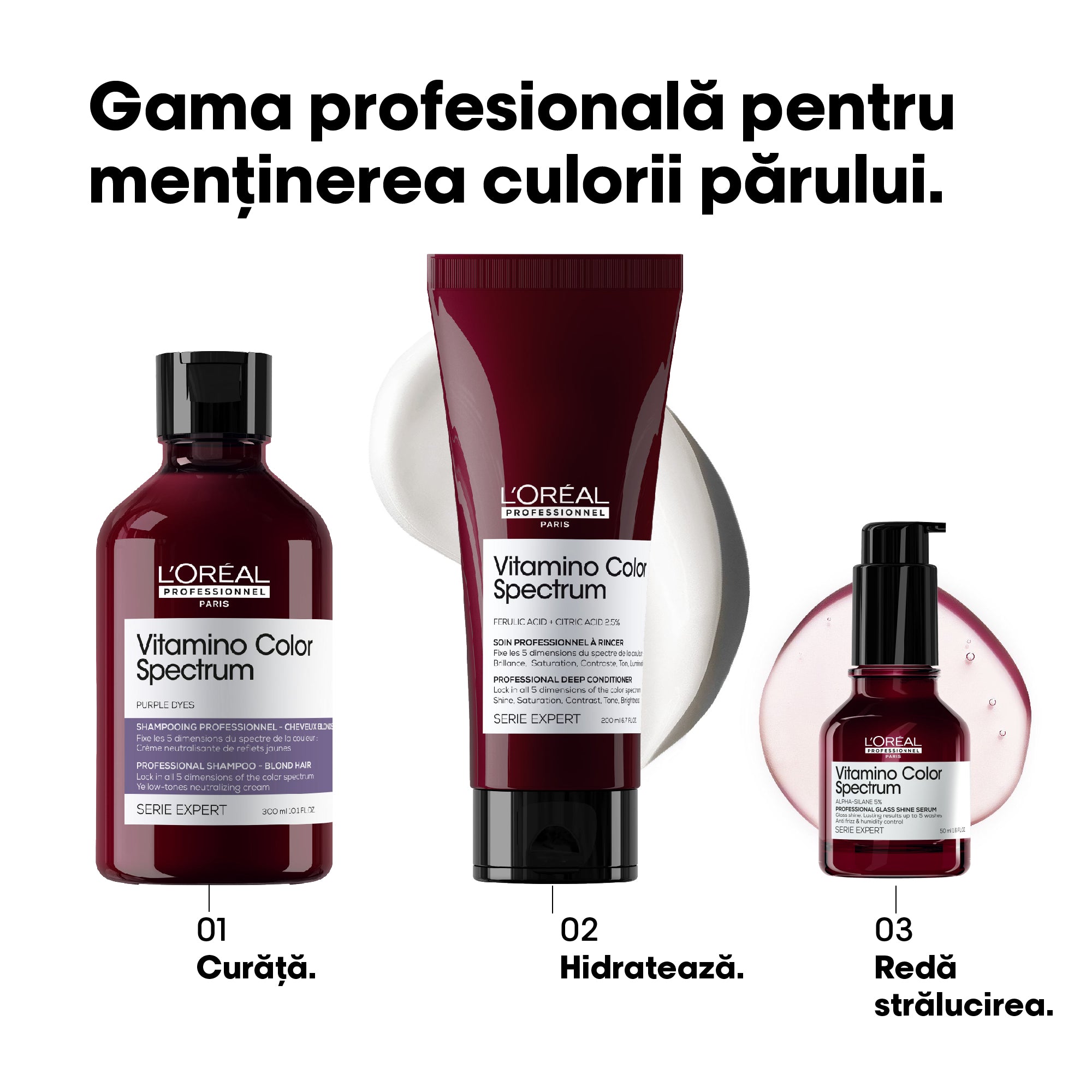 L'Oreal Professionnel SE Vitamino Color Spectrum Purple - Sampon Pentru Par Vopsit 300ml - Beauty Lounge